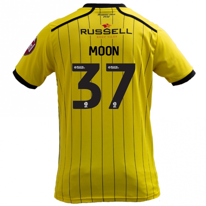 Kinder Fußball Jasper Moon #37 Gelb Heimtrikot Trikot 2024/25 T-Shirt Luxemburg