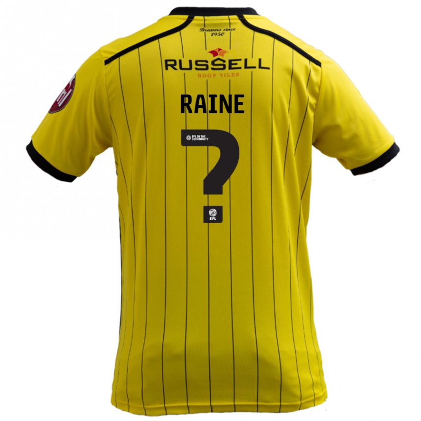 Kinder Fußball Max Raine #0 Gelb Heimtrikot Trikot 2024/25 T-Shirt Luxemburg