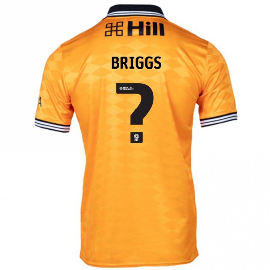 Kinder Fußball Jj Briggs #0 Orange Heimtrikot Trikot 2024/25 T-Shirt Luxemburg