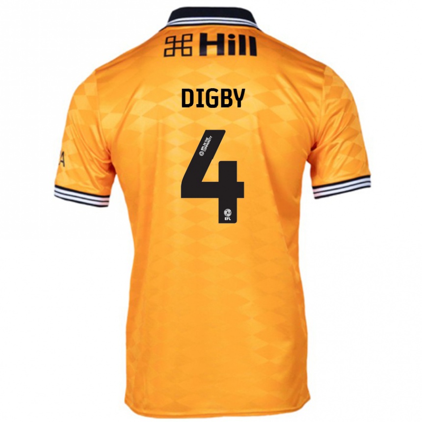 Kinder Fußball Paul Digby #4 Orange Heimtrikot Trikot 2024/25 T-Shirt Luxemburg