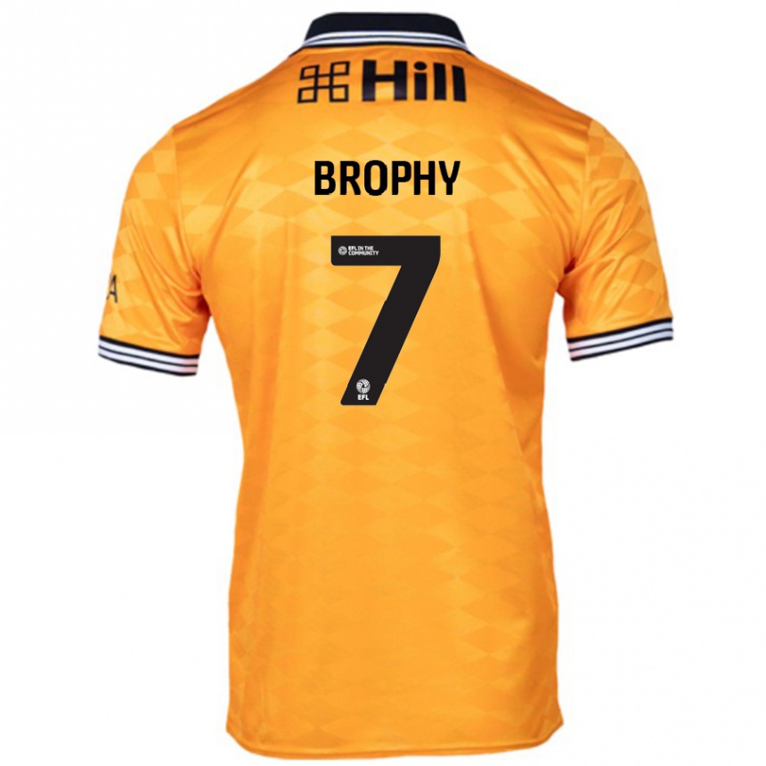 Kinder Fußball James Brophy #7 Orange Heimtrikot Trikot 2024/25 T-Shirt Luxemburg