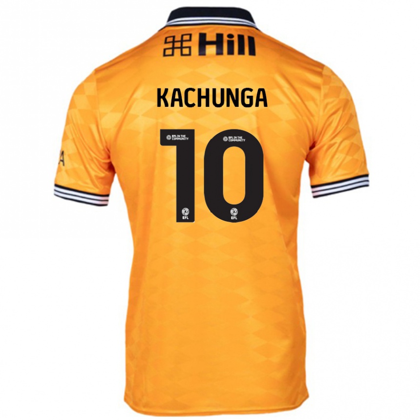 Kinder Fußball Elias Kachunga #10 Orange Heimtrikot Trikot 2024/25 T-Shirt Luxemburg