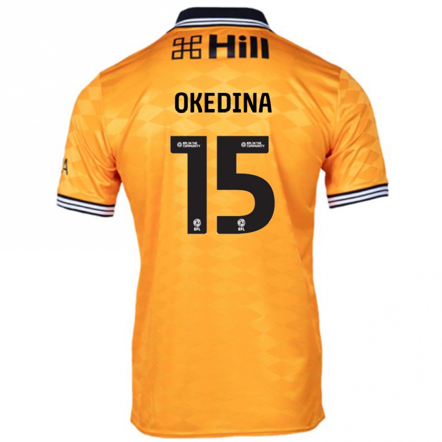 Kinder Fußball Jubril Okedina #15 Orange Heimtrikot Trikot 2024/25 T-Shirt Luxemburg