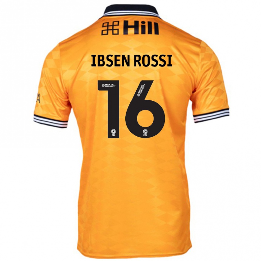 Kinder Fußball Zeno Ibsen Rossi #16 Orange Heimtrikot Trikot 2024/25 T-Shirt Luxemburg