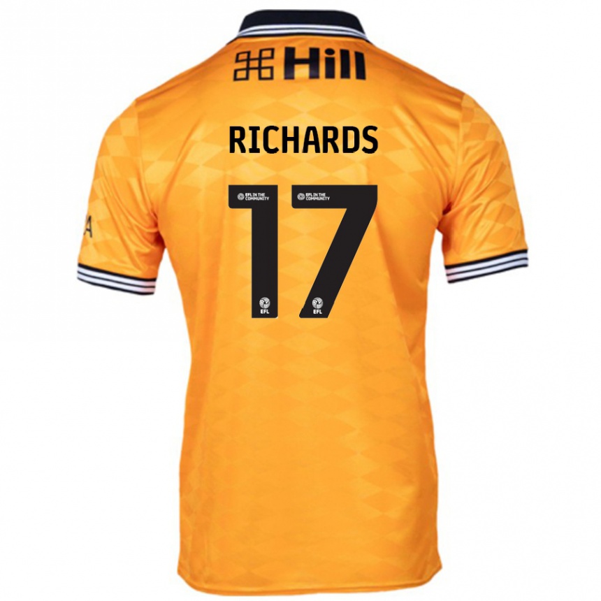 Kinder Fußball Taylor Richards #17 Orange Heimtrikot Trikot 2024/25 T-Shirt Luxemburg