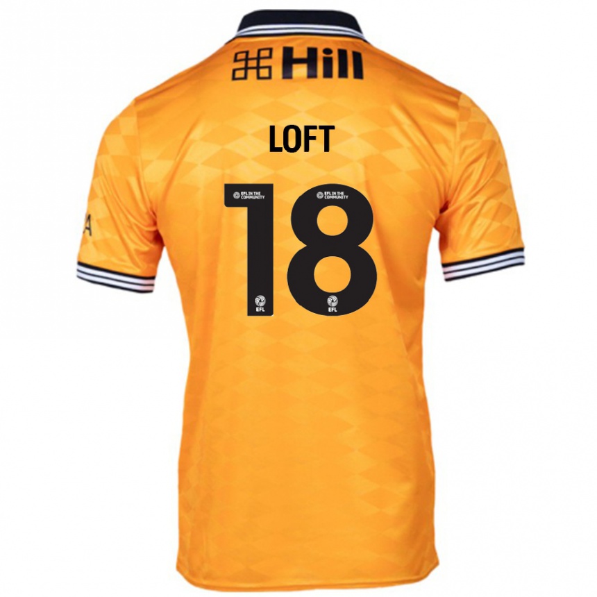 Kinder Fußball Ryan Loft #18 Orange Heimtrikot Trikot 2024/25 T-Shirt Luxemburg