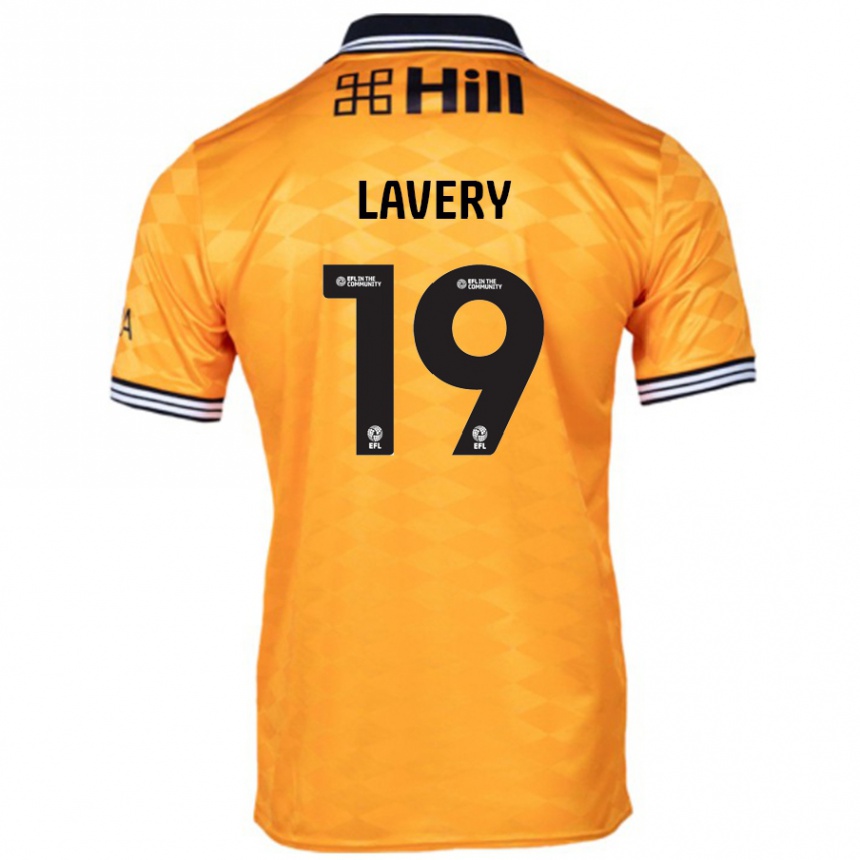 Kinder Fußball Shayne Lavery #19 Orange Heimtrikot Trikot 2024/25 T-Shirt Luxemburg