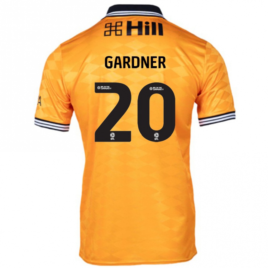 Kinder Fußball Gary Gardner #20 Orange Heimtrikot Trikot 2024/25 T-Shirt Luxemburg