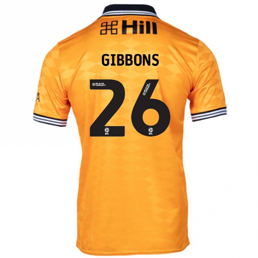 Kinder Fußball James Gibbons #26 Orange Heimtrikot Trikot 2024/25 T-Shirt Luxemburg