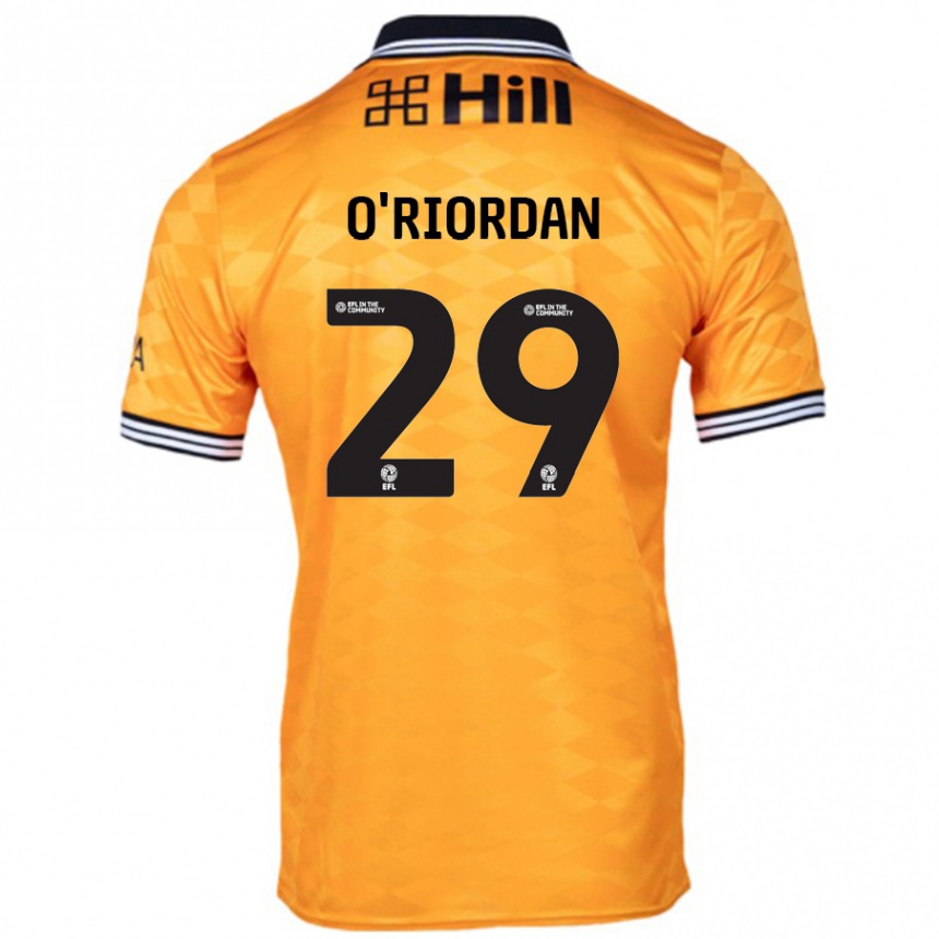 Kinder Fußball Connor O'riordan #29 Orange Heimtrikot Trikot 2024/25 T-Shirt Luxemburg