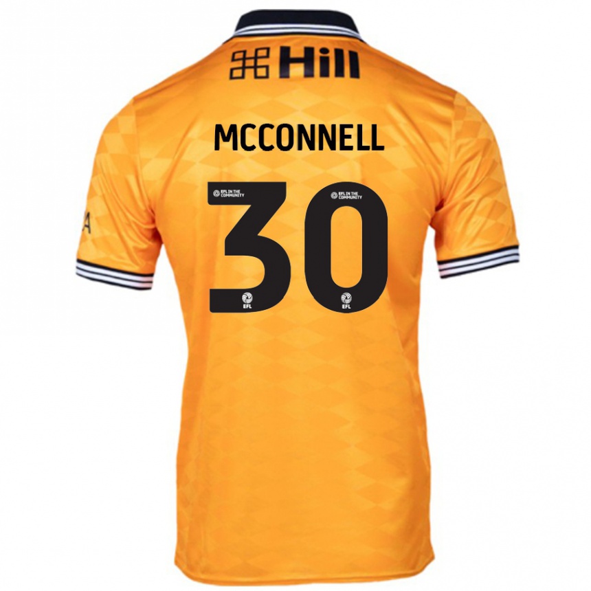 Kinder Fußball Glenn Mcconnell #30 Orange Heimtrikot Trikot 2024/25 T-Shirt Luxemburg