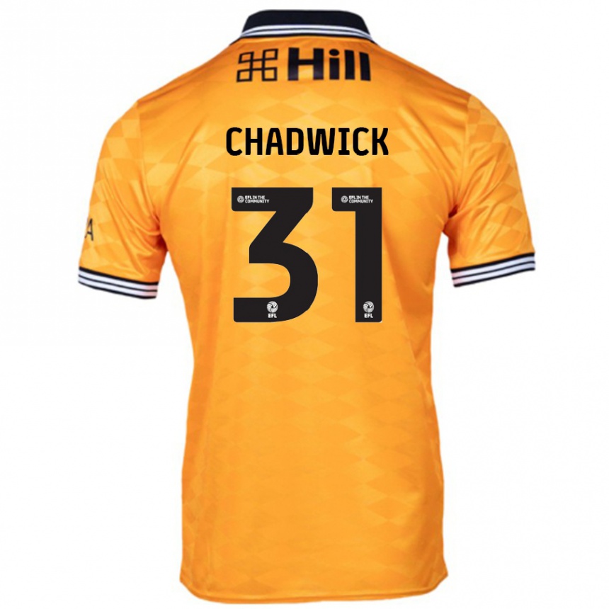 Kinder Fußball Louis Chadwick #31 Orange Heimtrikot Trikot 2024/25 T-Shirt Luxemburg