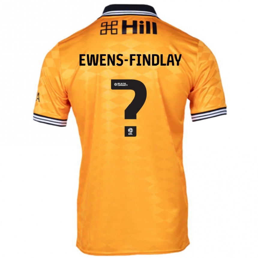 Kinder Fußball Ty Ewens-Findlay #0 Orange Heimtrikot Trikot 2024/25 T-Shirt Luxemburg