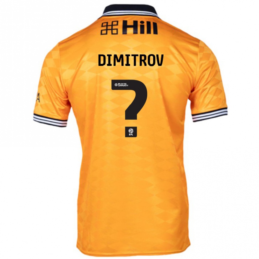 Kinder Fußball Aleksandar Dimitrov #0 Orange Heimtrikot Trikot 2024/25 T-Shirt Luxemburg