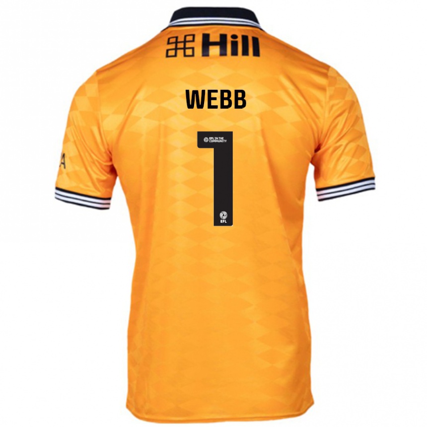 Kinder Fußball Lauren Webb #1 Orange Heimtrikot Trikot 2024/25 T-Shirt Luxemburg