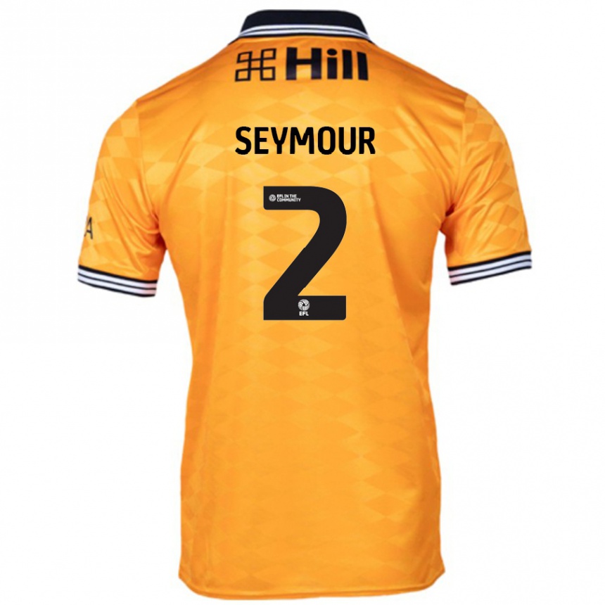 Kinder Fußball Mayzee Seymour #2 Orange Heimtrikot Trikot 2024/25 T-Shirt Luxemburg