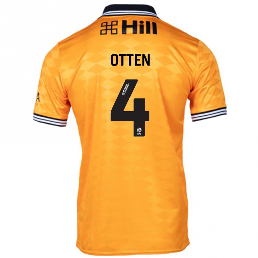 Kinder Fußball Gisela Otten #4 Orange Heimtrikot Trikot 2024/25 T-Shirt Luxemburg