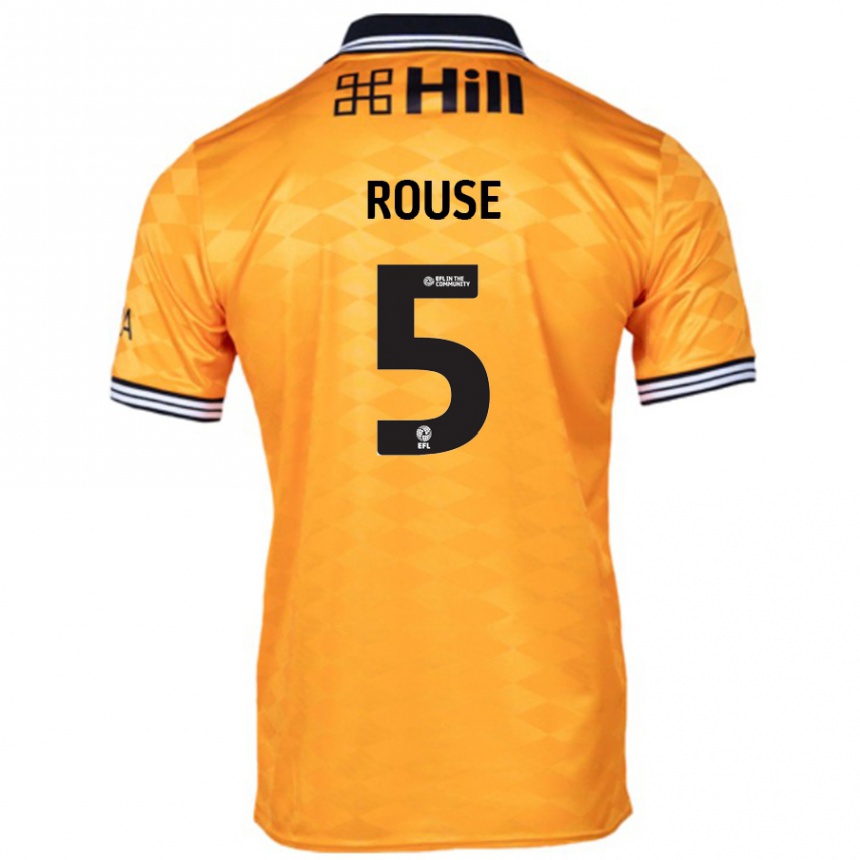 Kinder Fußball Lauren Rouse #5 Orange Heimtrikot Trikot 2024/25 T-Shirt Luxemburg