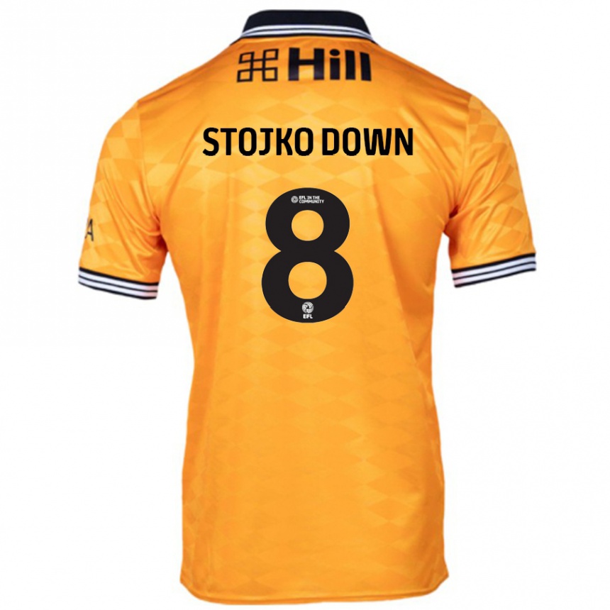 Kinder Fußball Alysha Stojko-Down #8 Orange Heimtrikot Trikot 2024/25 T-Shirt Luxemburg