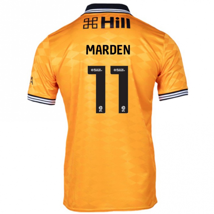 Kinder Fußball Ella Marden #11 Orange Heimtrikot Trikot 2024/25 T-Shirt Luxemburg