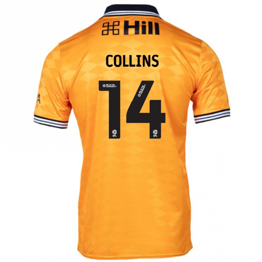 Kinder Fußball Natasha Collins #14 Orange Heimtrikot Trikot 2024/25 T-Shirt Luxemburg