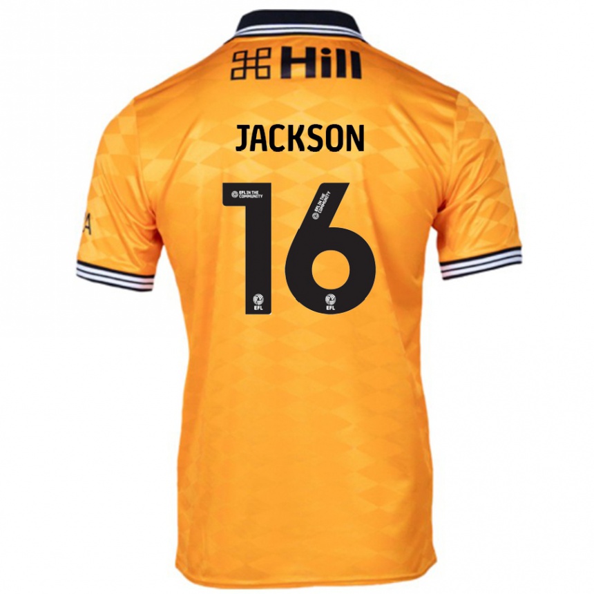 Kinder Fußball Abbie Jackson #16 Orange Heimtrikot Trikot 2024/25 T-Shirt Luxemburg