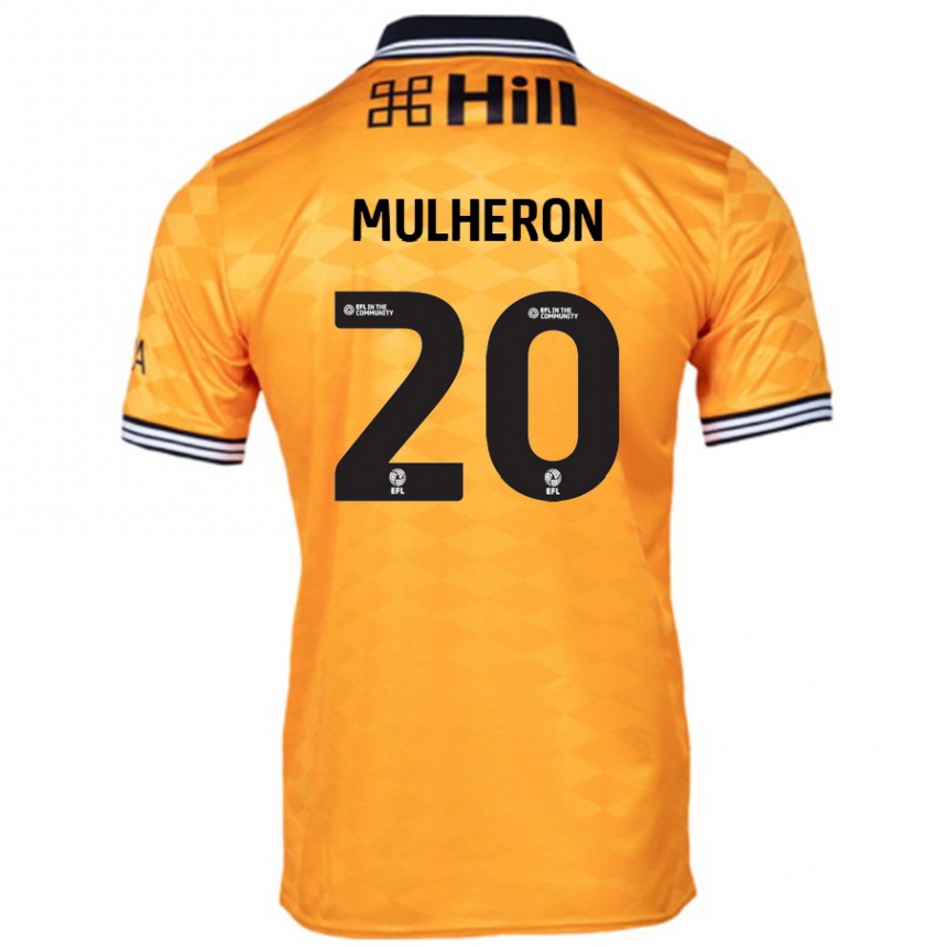 Kinder Fußball Bronwyn Mulheron #20 Orange Heimtrikot Trikot 2024/25 T-Shirt Luxemburg