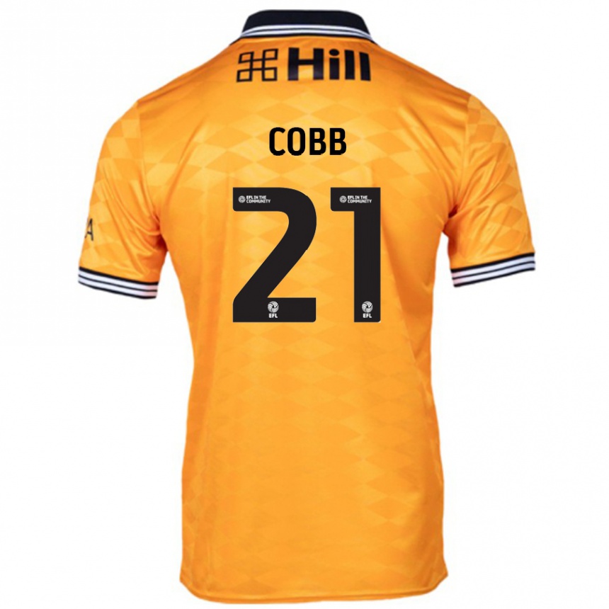 Kinder Fußball Serena Cobb #21 Orange Heimtrikot Trikot 2024/25 T-Shirt Luxemburg