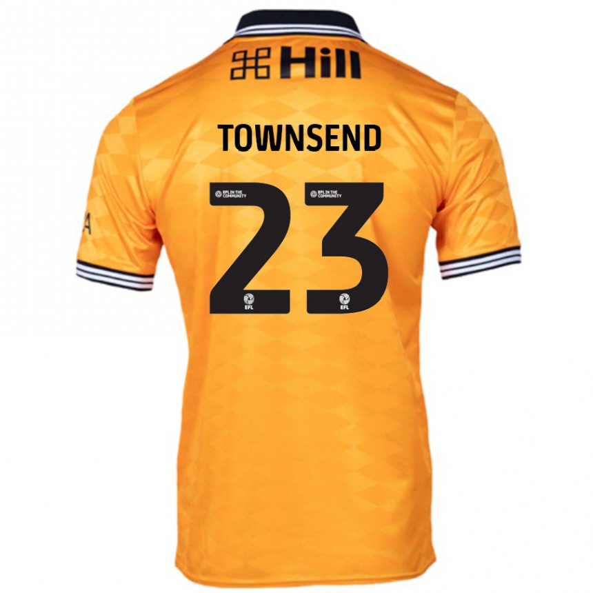 Kinder Fußball Eleanor Townsend #23 Orange Heimtrikot Trikot 2024/25 T-Shirt Luxemburg