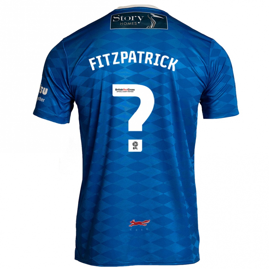 Kinder Fußball Aran Fitzpatrick #0 Blau Heimtrikot Trikot 2024/25 T-Shirt Luxemburg