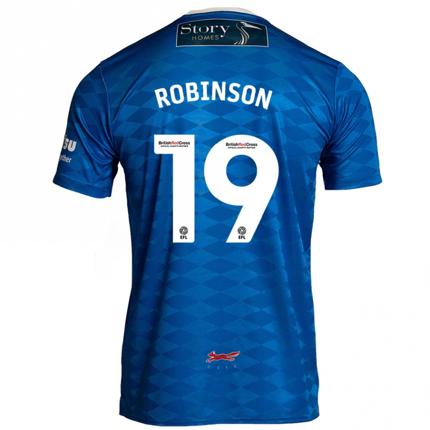 Kinder Fußball Jack Robinson #19 Blau Heimtrikot Trikot 2024/25 T-Shirt Luxemburg