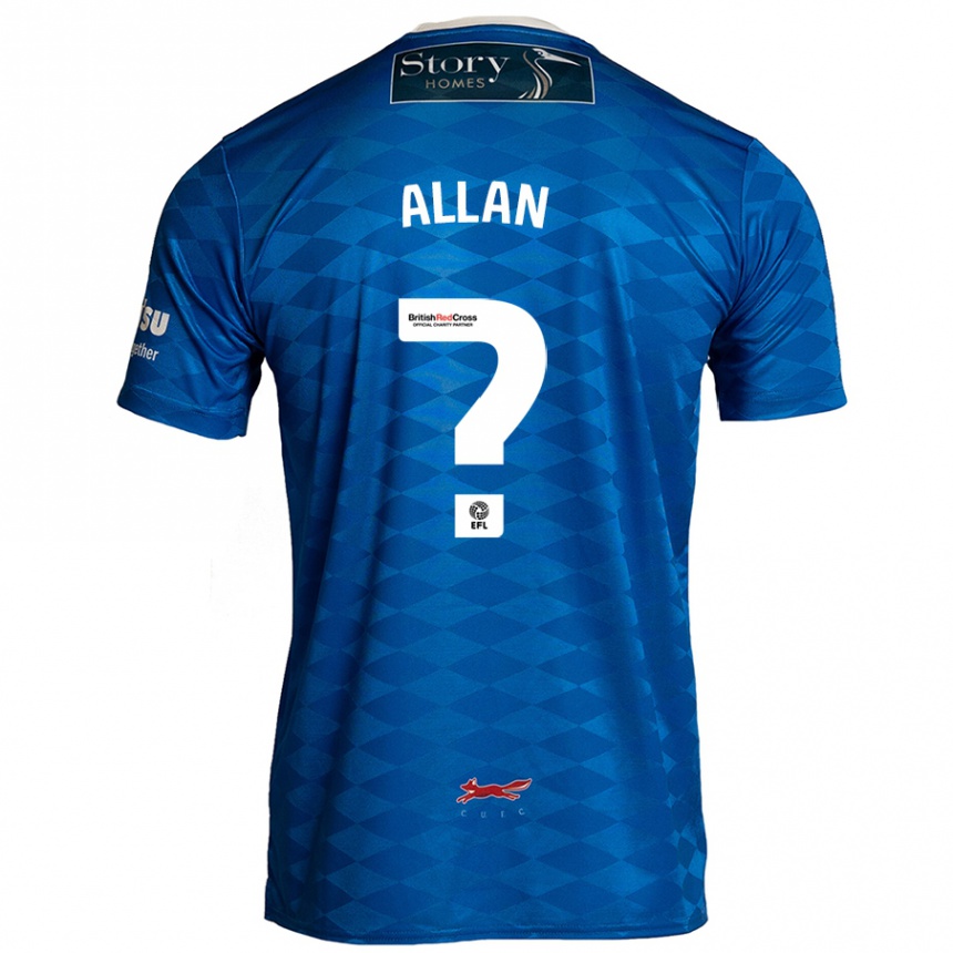 Kinder Fußball Jake Allan #0 Blau Heimtrikot Trikot 2024/25 T-Shirt Luxemburg