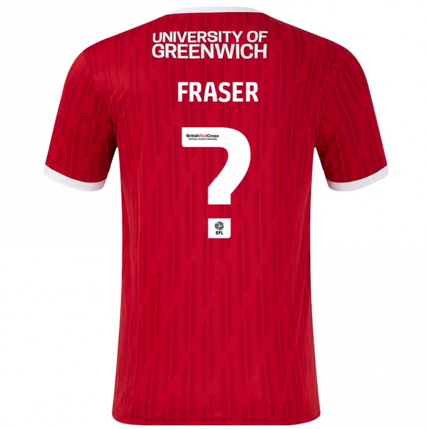 Kinder Fußball Scott Fraser #0 Rot Weiß Heimtrikot Trikot 2024/25 T-Shirt Luxemburg