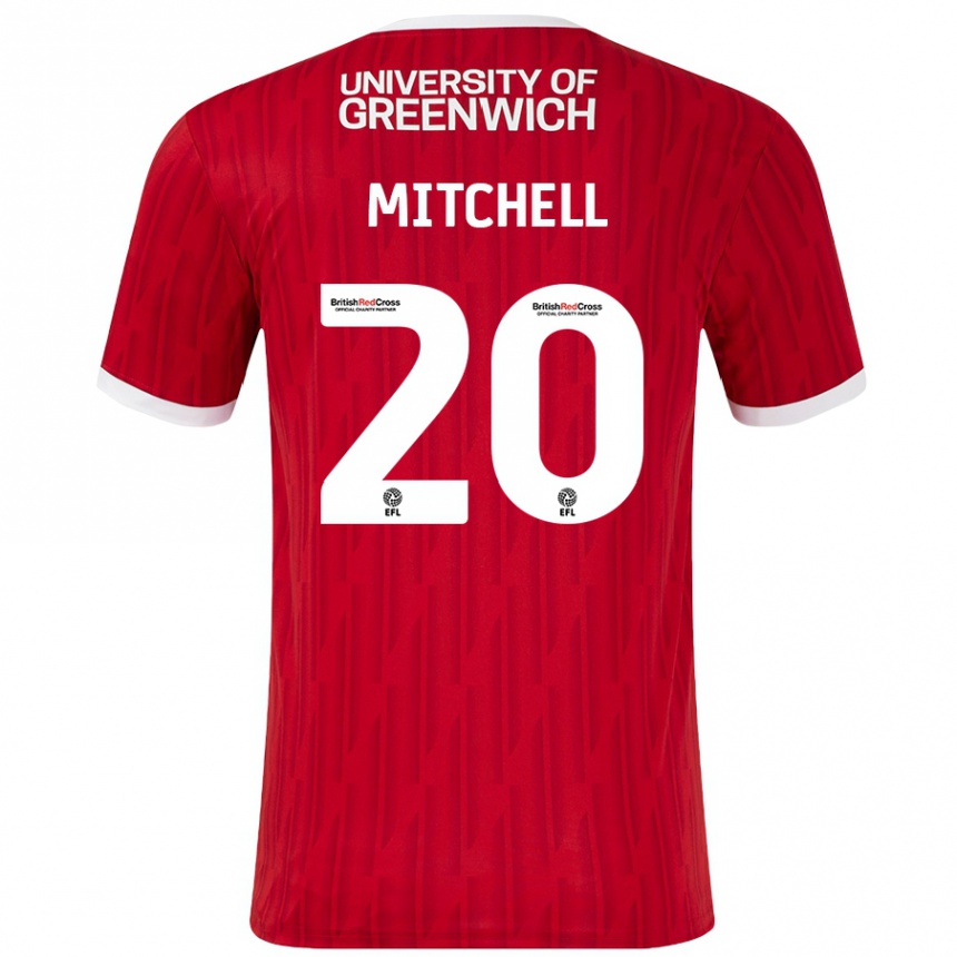 Kinder Fußball Zach Mitchell #20 Rot Weiß Heimtrikot Trikot 2024/25 T-Shirt Luxemburg