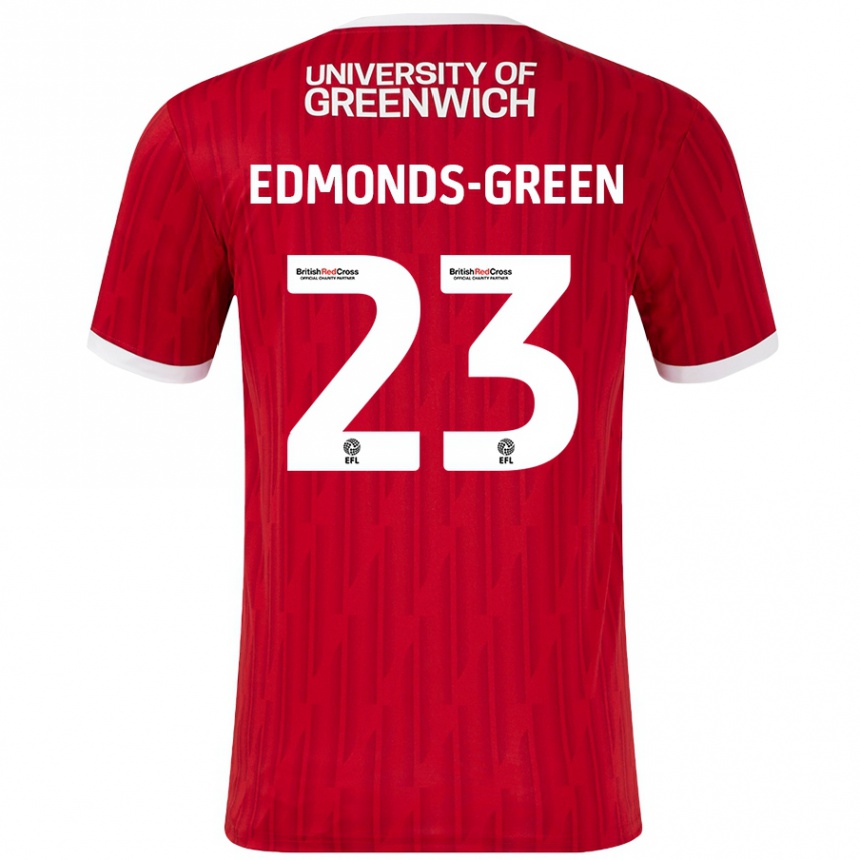 Kinder Fußball Rarmani Edmonds-Green #23 Rot Weiß Heimtrikot Trikot 2024/25 T-Shirt Luxemburg