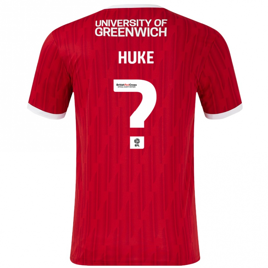 Kinder Fußball Ryan Huke #0 Rot Weiß Heimtrikot Trikot 2024/25 T-Shirt Luxemburg