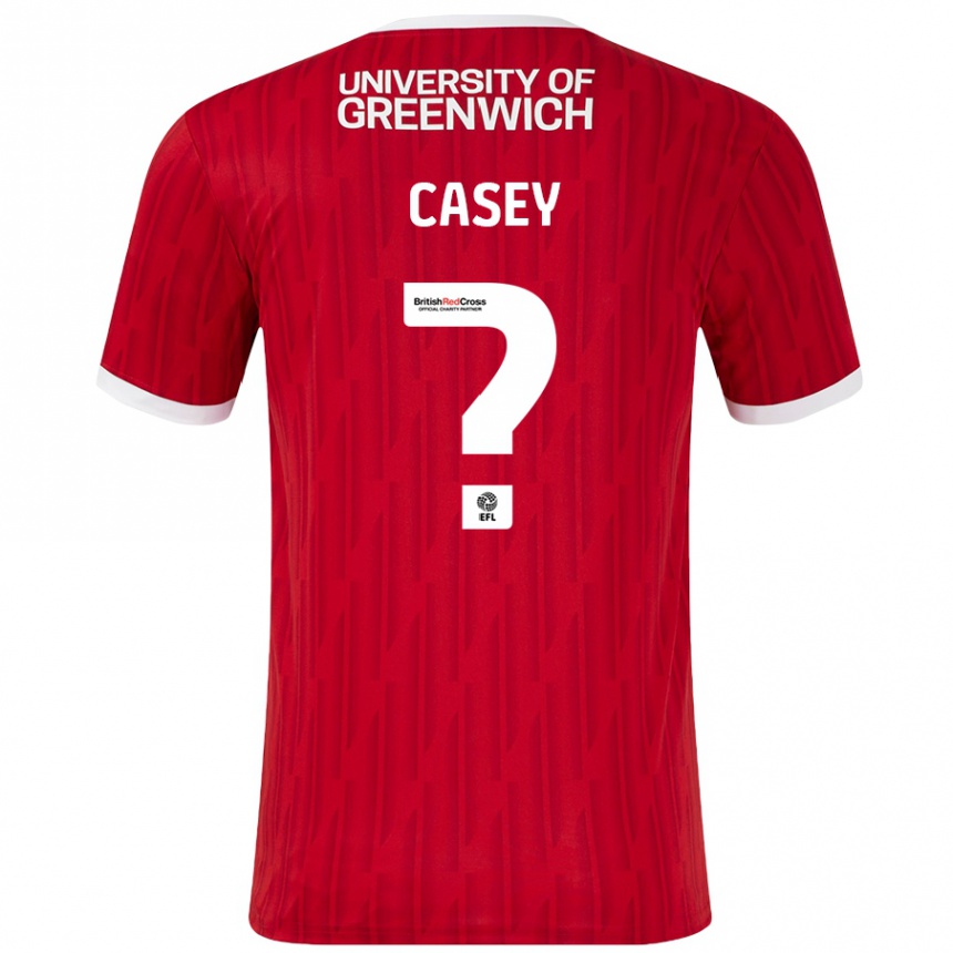 Kinder Fußball Patrick Casey #0 Rot Weiß Heimtrikot Trikot 2024/25 T-Shirt Luxemburg