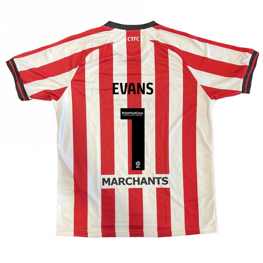 Kinder Fußball Owen Evans #1 Rot Weiß Heimtrikot Trikot 2024/25 T-Shirt Luxemburg