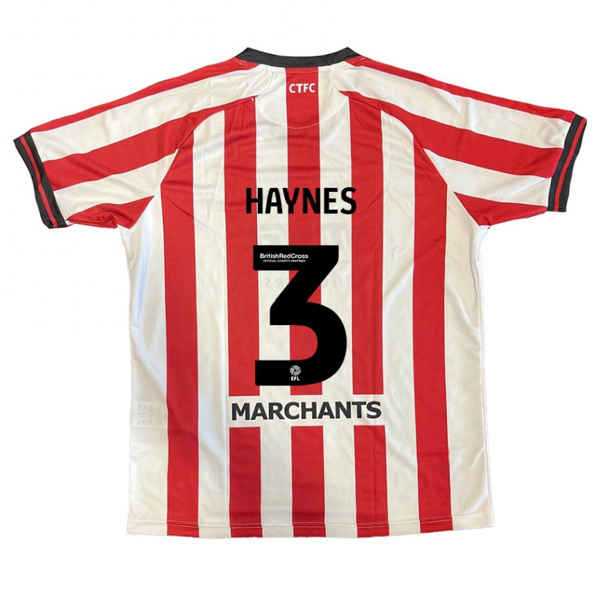 Kinder Fußball Ryan Haynes #3 Rot Weiß Heimtrikot Trikot 2024/25 T-Shirt Luxemburg