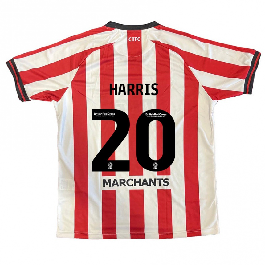 Kinder Fußball Max Harris #20 Rot Weiß Heimtrikot Trikot 2024/25 T-Shirt Luxemburg