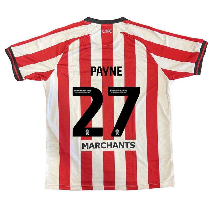 Kinder Fußball Lewis Payne #27 Rot Weiß Heimtrikot Trikot 2024/25 T-Shirt Luxemburg