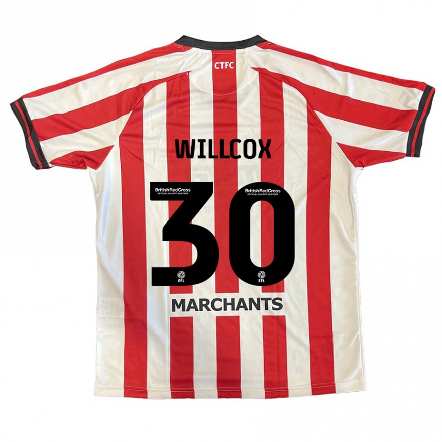 Kinder Fußball Freddy Willcox #30 Rot Weiß Heimtrikot Trikot 2024/25 T-Shirt Luxemburg