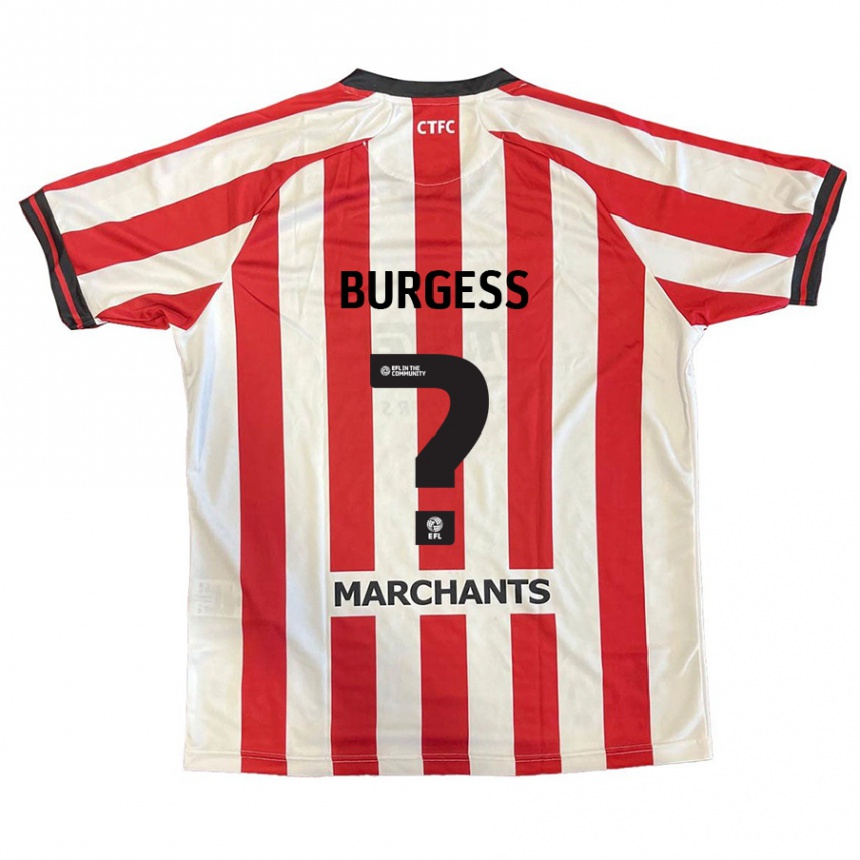 Kinder Fußball Bradley Burgess #0 Rot Weiß Heimtrikot Trikot 2024/25 T-Shirt Luxemburg