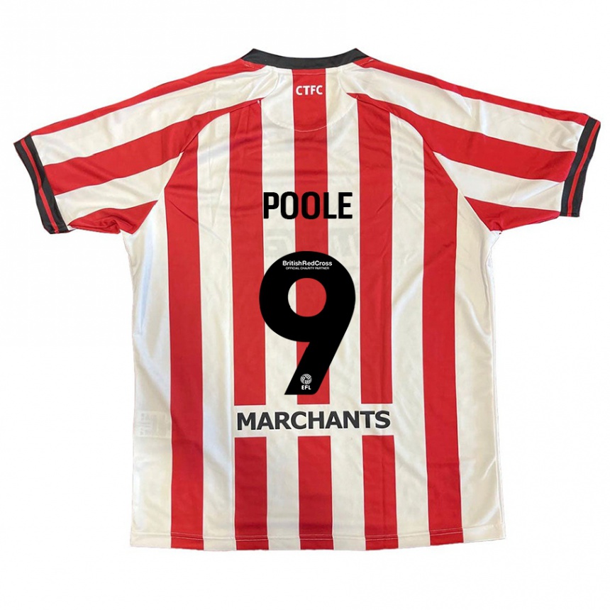 Kinder Fußball Phoebie Poole #9 Rot Weiß Heimtrikot Trikot 2024/25 T-Shirt Luxemburg