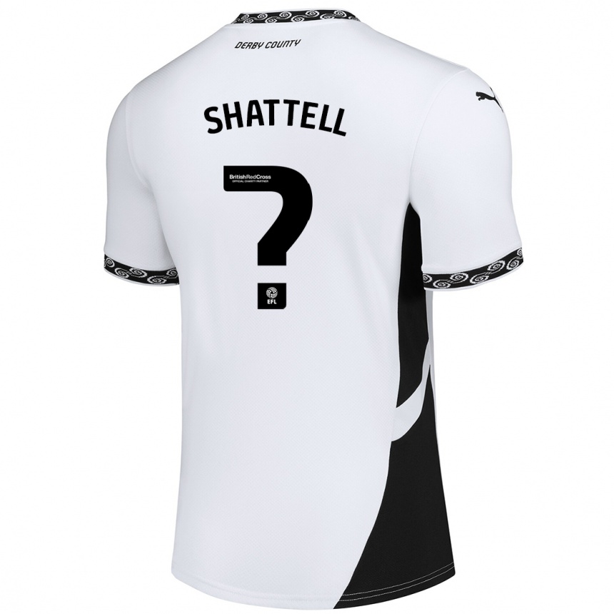 Kinder Fußball Josh Shattell #0 Weiß Schwarz Heimtrikot Trikot 2024/25 T-Shirt Luxemburg