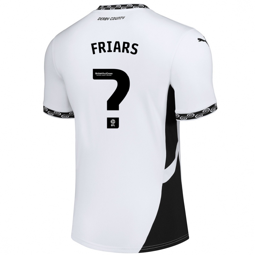 Kinder Fußball Alfie Friars #0 Weiß Schwarz Heimtrikot Trikot 2024/25 T-Shirt Luxemburg