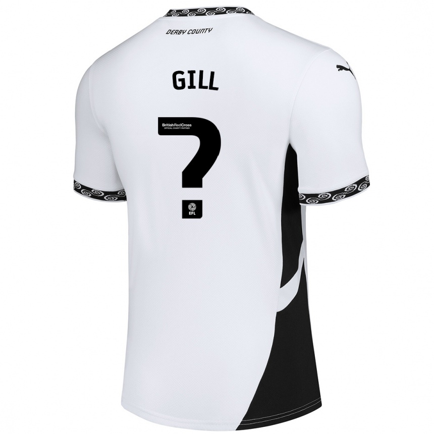 Kinder Fußball Tristan Gill #0 Weiß Schwarz Heimtrikot Trikot 2024/25 T-Shirt Luxemburg