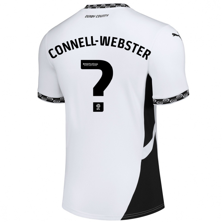 Kinder Fußball Braidy Connell-Webster #0 Weiß Schwarz Heimtrikot Trikot 2024/25 T-Shirt Luxemburg