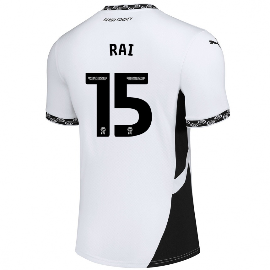 Kinder Fußball Kira Rai #15 Weiß Schwarz Heimtrikot Trikot 2024/25 T-Shirt Luxemburg