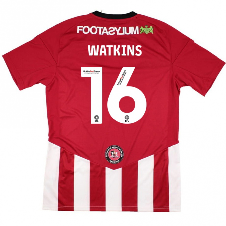 Kinder Fußball Zoe Watkins #16 Rot Weiß Heimtrikot Trikot 2024/25 T-Shirt Luxemburg